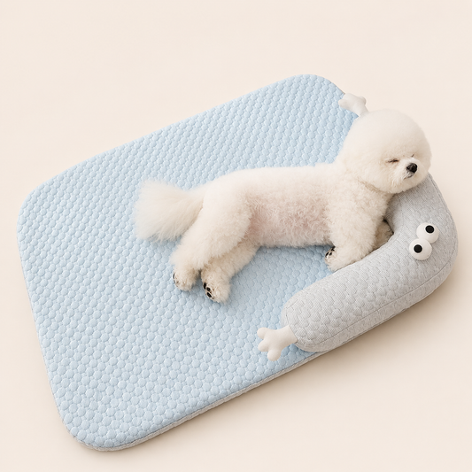 Cooling Dog and Cat Mats for Summer, with Elastic Sponge Inserts, Pet Sleeping Mats