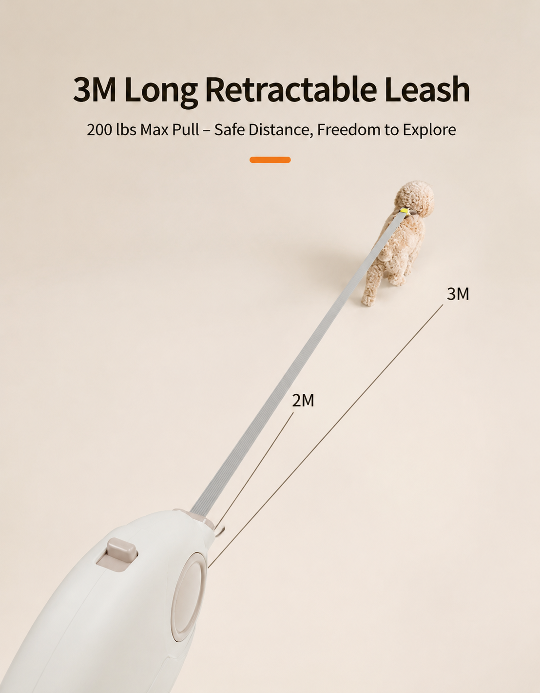 Retractable dog leash, pet leash, suitable for small and medium-sized dogs