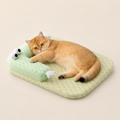 Cooling Dog and Cat Mats for Summer, with Elastic Sponge Inserts, Pet Sleeping Mats