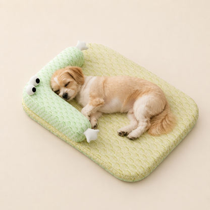 Cooling Dog and Cat Mats for Summer, with Elastic Sponge Inserts, Pet Sleeping Mats