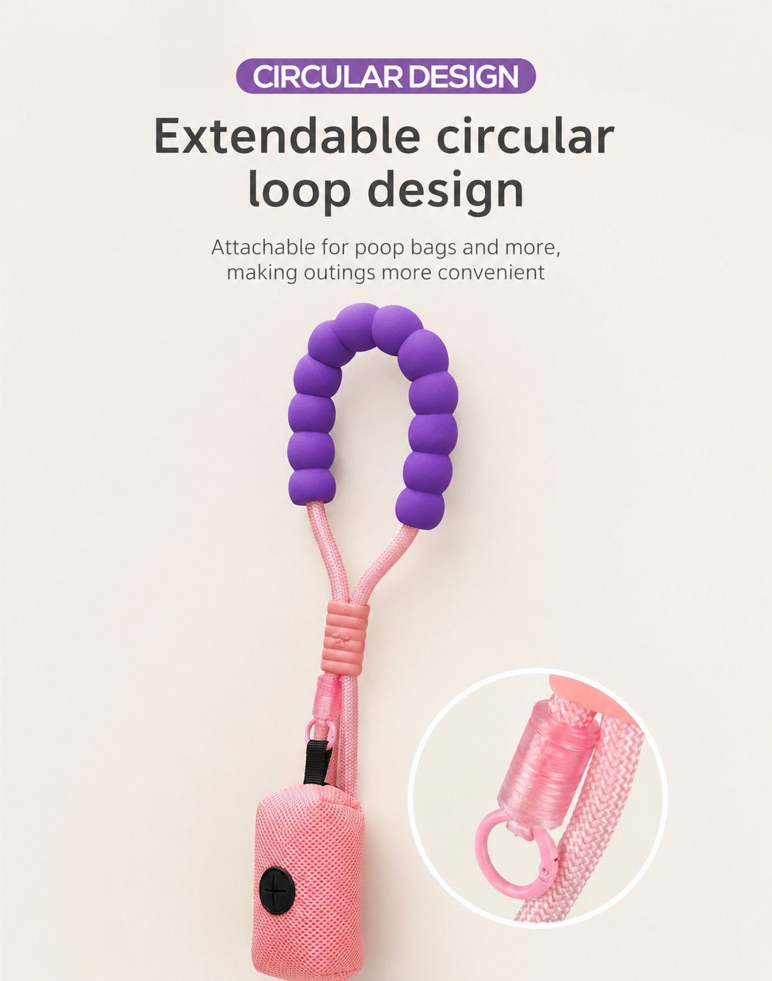 Dopamine-Style Dog Leash, Explosion-Proof Pet Leash, Fashionable Dog Leash