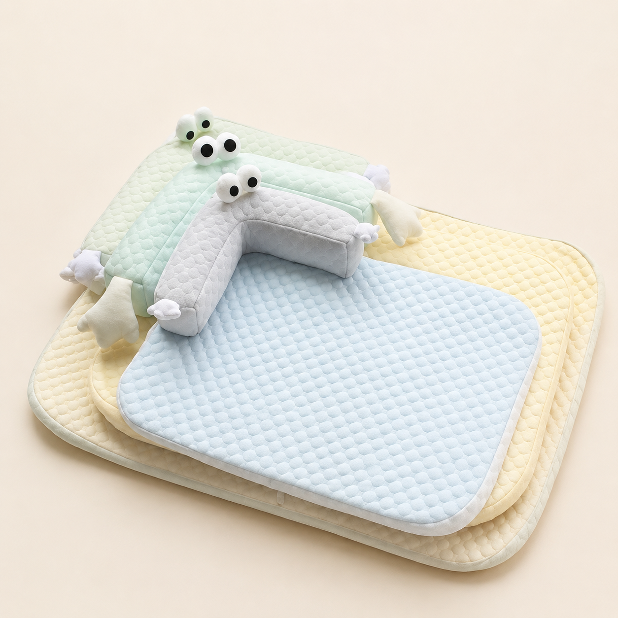Cooling Dog and Cat Mats for Summer, with Elastic Sponge Inserts, Pet Sleeping Mats