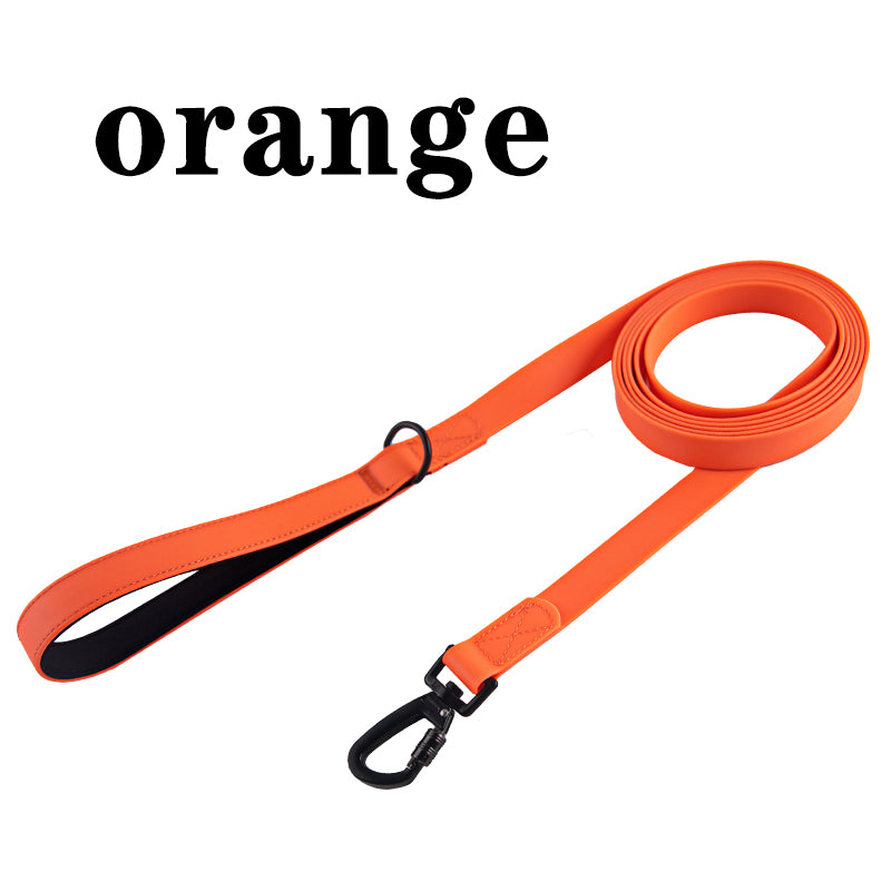 Laisse pour animal de compagnie en PVC étanche lavable – Anneau en D d'escalade Conception anti-évasion