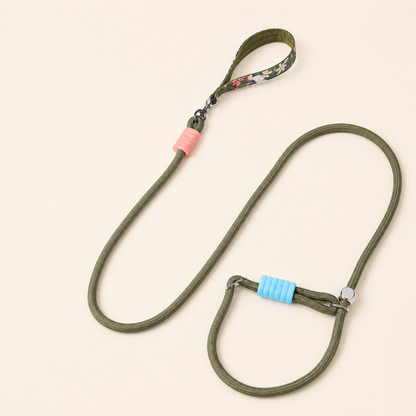 Printed P Rope Pet Dog Leash – Anti-Bold Pulling / Anti-Rushing, Fits All Dog Breeds.