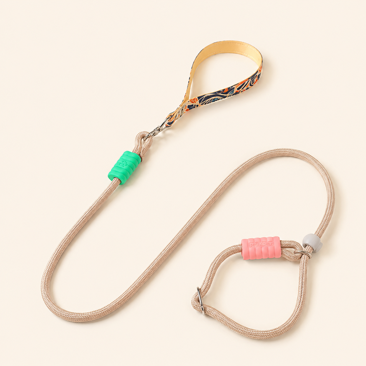 Printed P Rope Pet Dog Leash – Anti-Bold Pulling / Anti-Rushing, Fits All Dog Breeds.