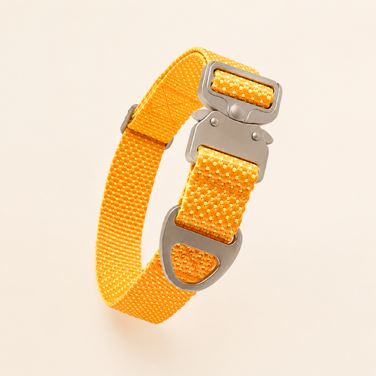 Cotton-Feel Dog Collar, Nylon, Quick-Release Buckle