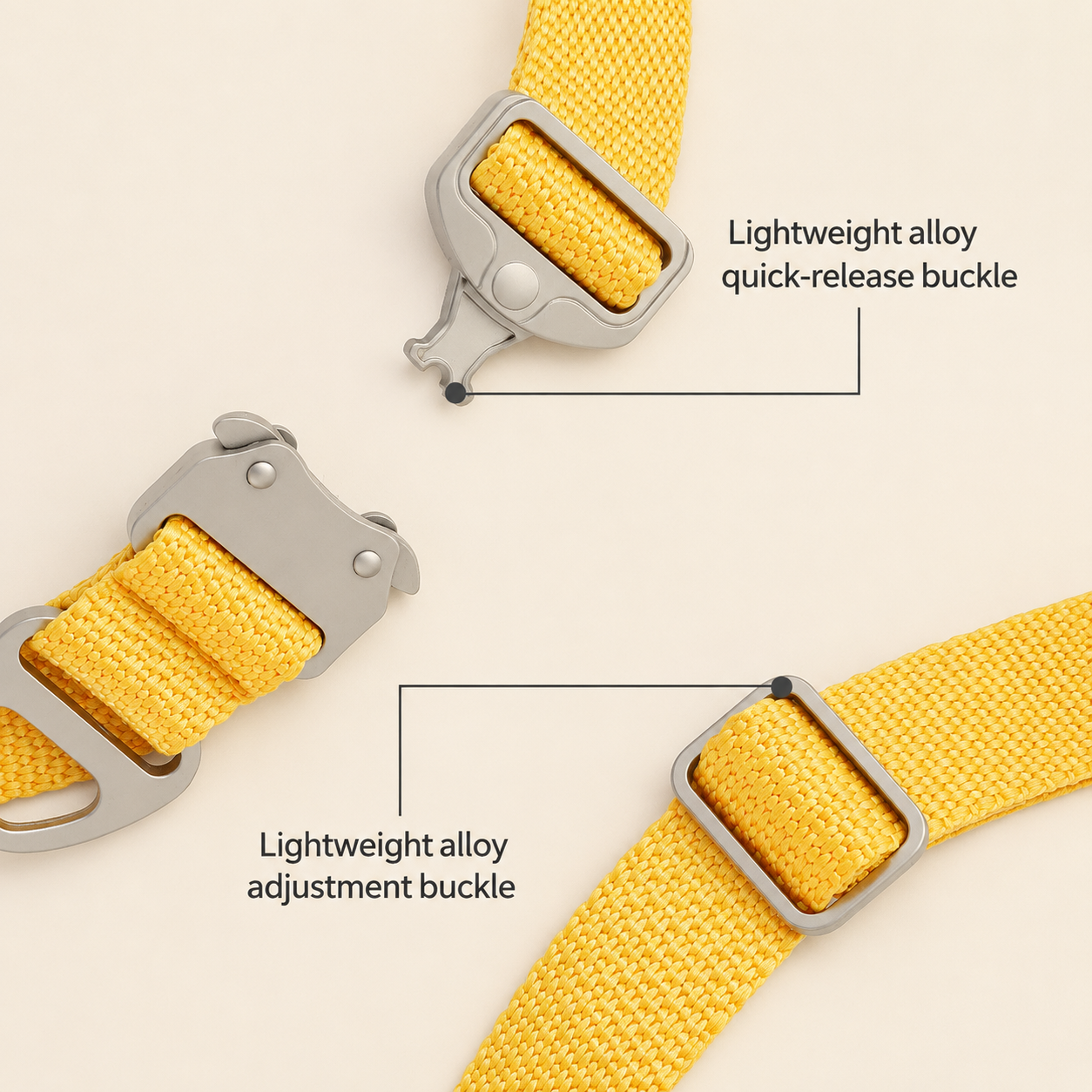Cotton-Feel Dog Collar, Nylon, Quick-Release Buckle