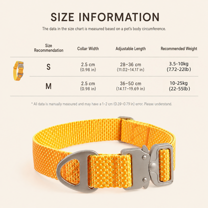 Cotton-Feel Dog Collar, Nylon, Quick-Release Buckle