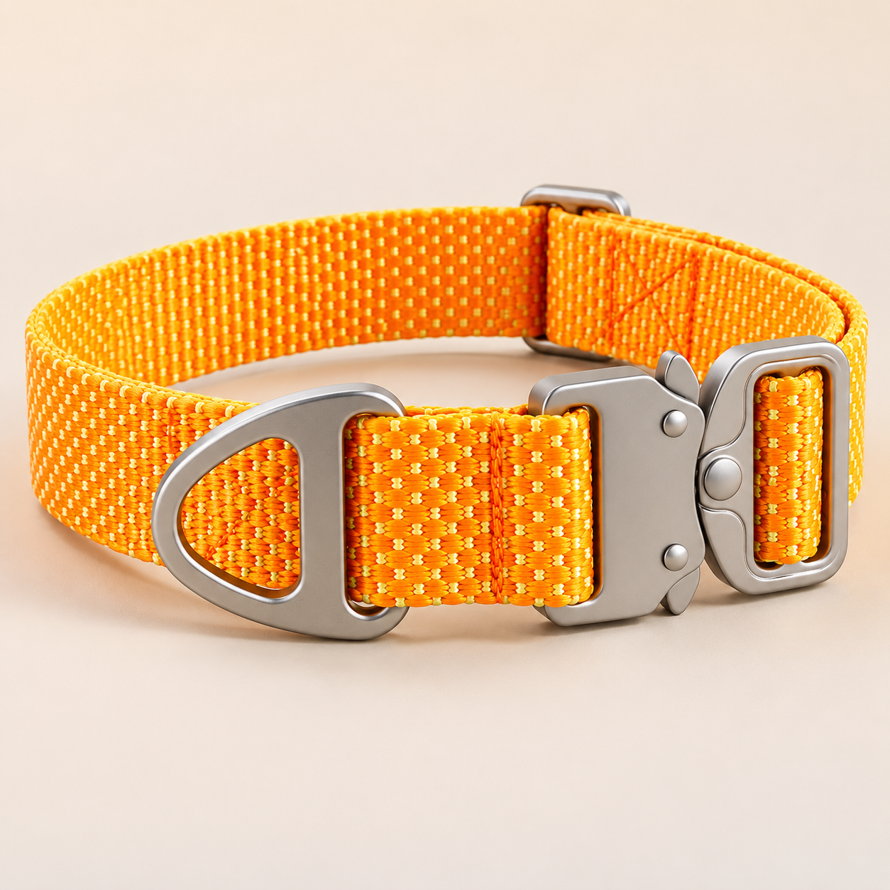 Cotton-Feel Dog Collar, Nylon, Quick-Release Buckle