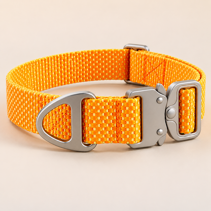 Cotton-Feel Dog Collar, Nylon, Quick-Release Buckle