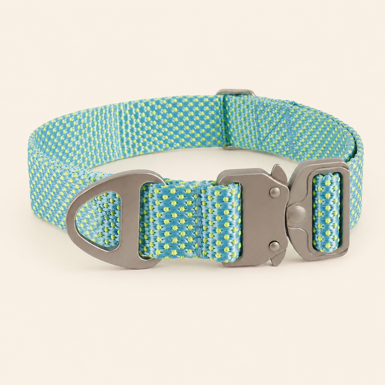 Cotton-Feel Dog Collar, Nylon, Quick-Release Buckle