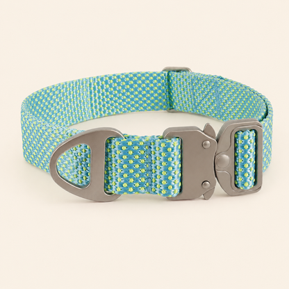 Cotton-Feel Dog Collar, Nylon, Quick-Release Buckle