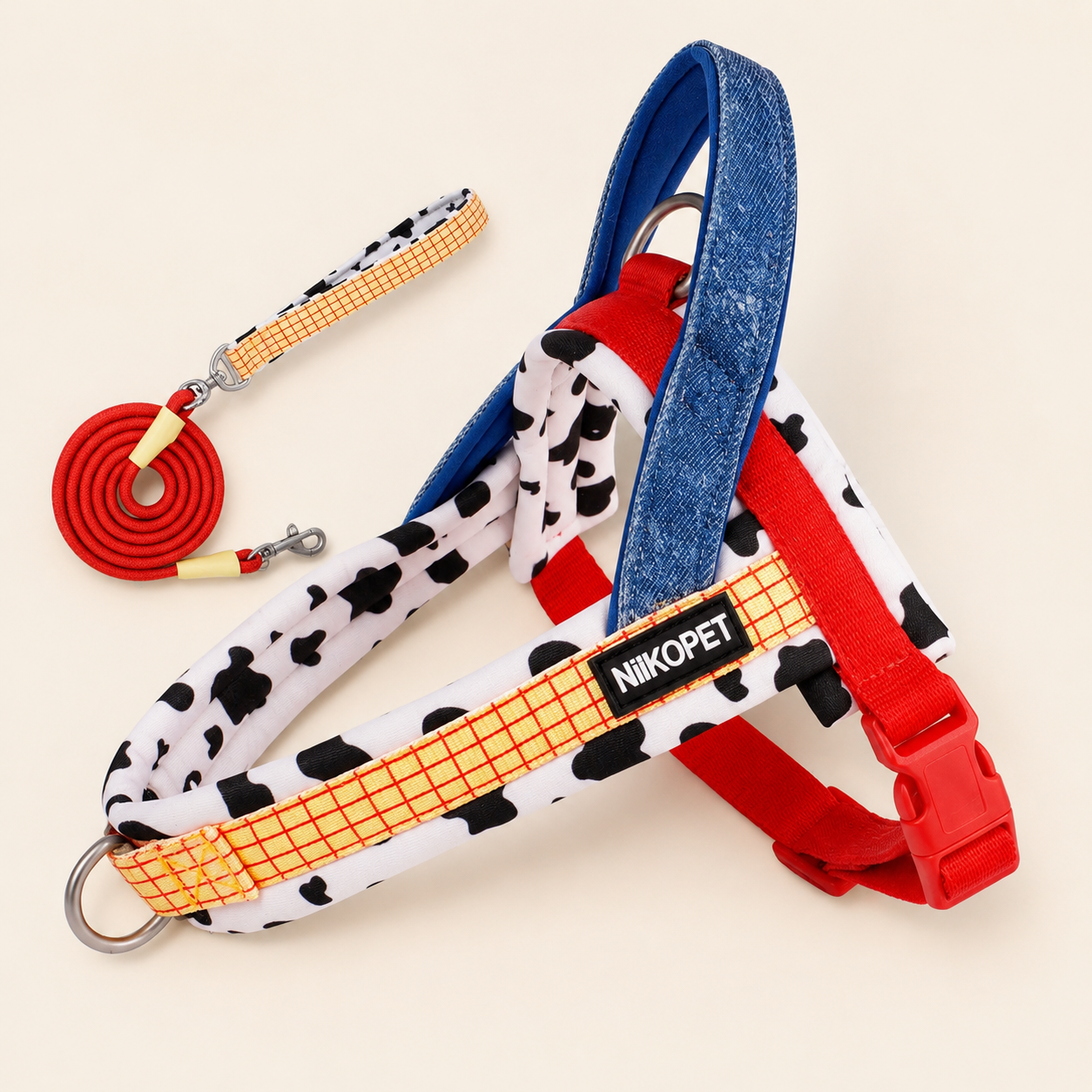 Saddle-Style and Chest-Back-Style Harness Set, Suitable for All Dog Breeds
