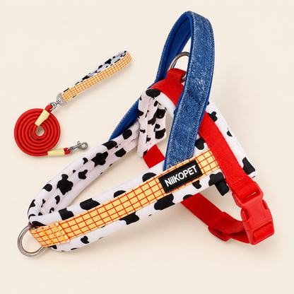 Saddle-Style and Chest-Back-Style Harness Set, Suitable for All Dog Breeds