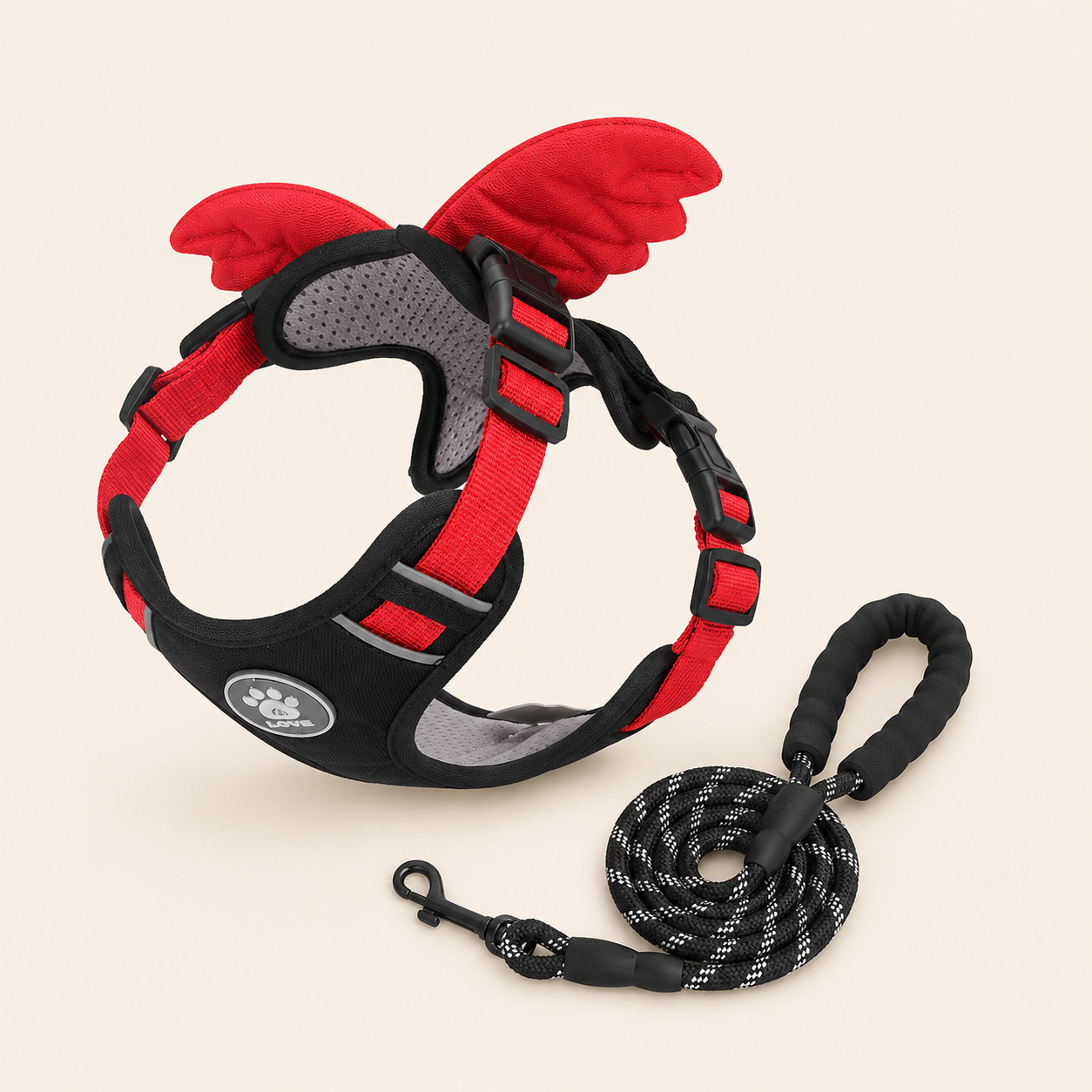 Angels & Demons - Dog Harness and Leash Set - For Everyday Wear and Halloween
