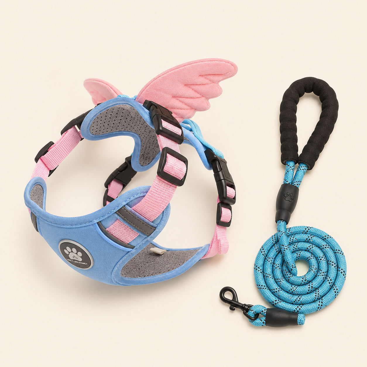 Angels & Demons - Dog Harness and Leash Set - For Everyday Wear and Halloween