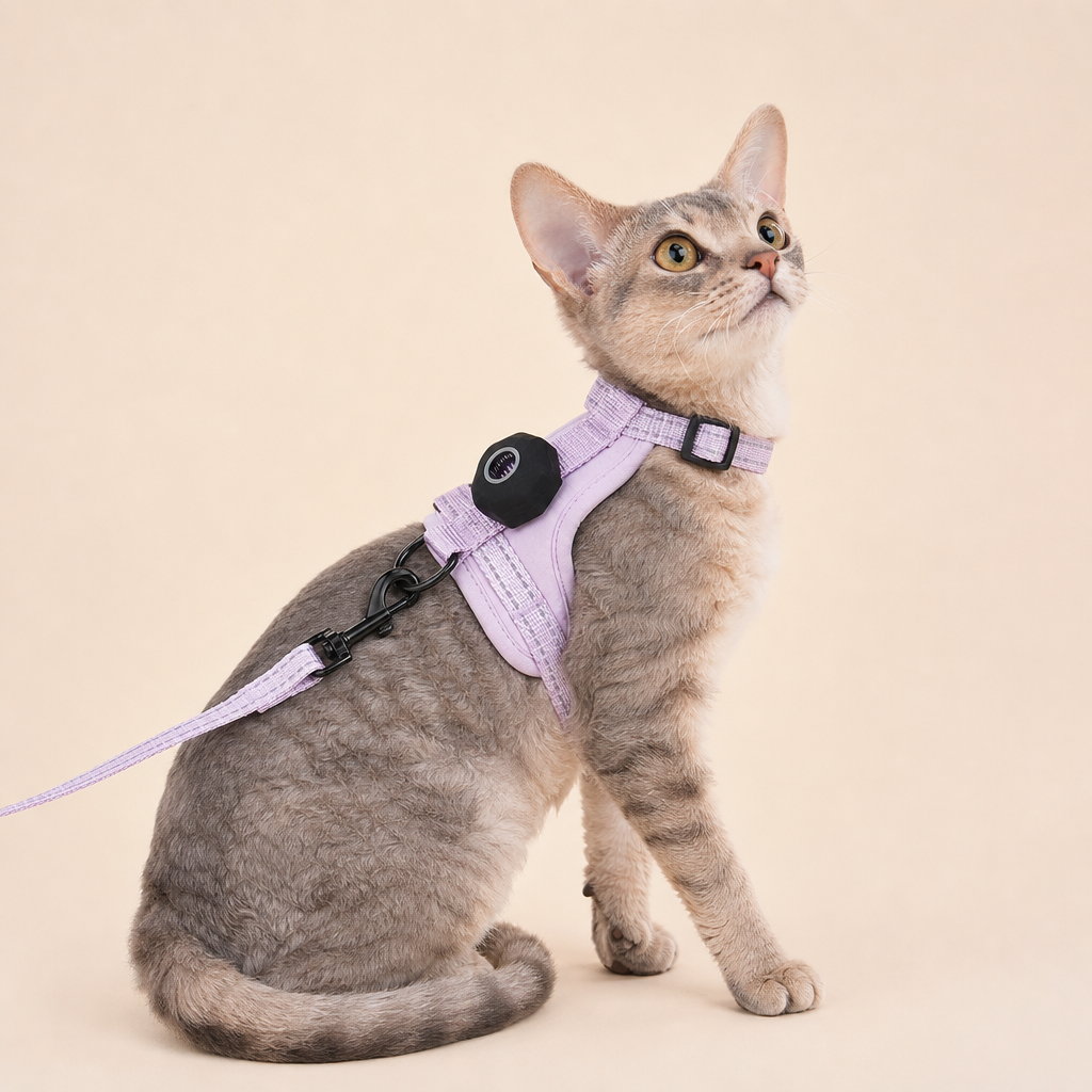 Chest and Back Harness Leash Set with Positioning Protective Case