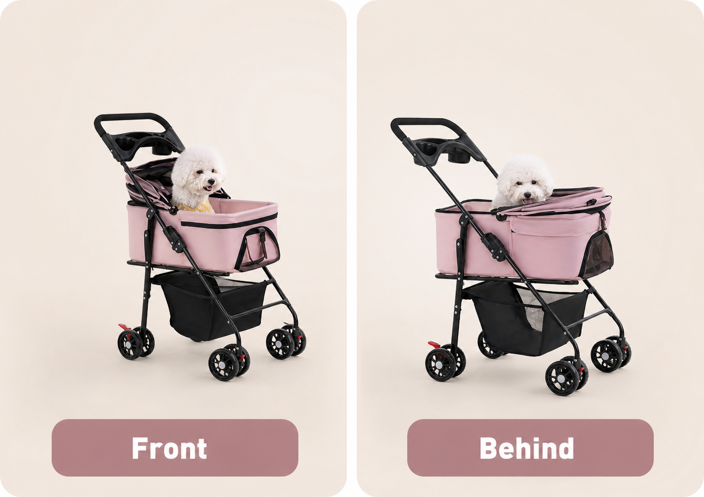 Foldable Pet Stroller—Suitable for Small Dogs and All Cats