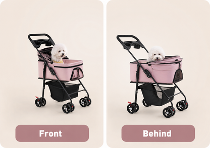 Foldable Pet Stroller—Suitable for Small Dogs and All Cats
