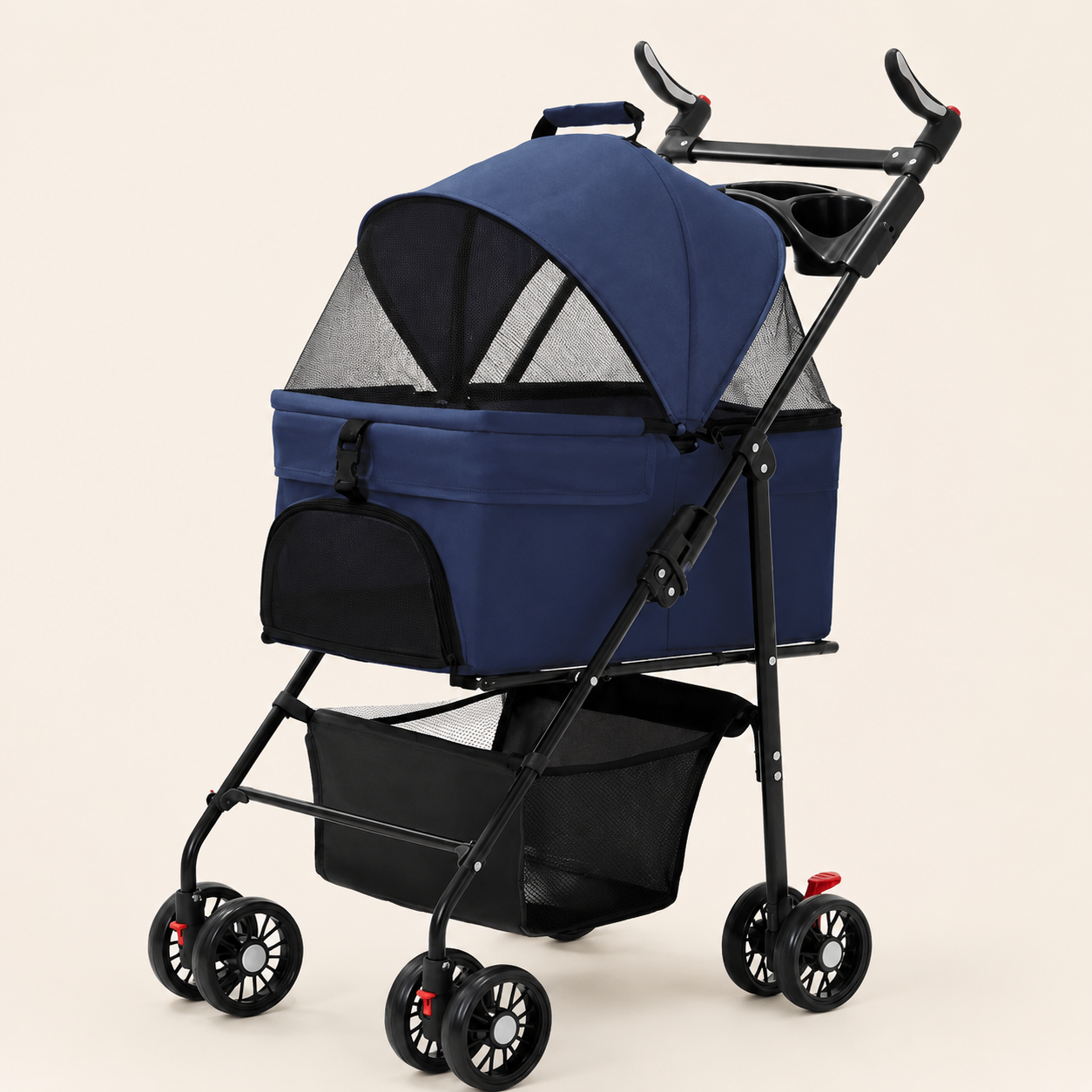 Foldable Pet Stroller—Suitable for Small Dogs and All Cats