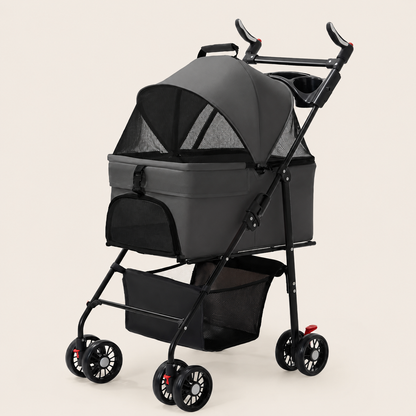 Foldable Pet Stroller—Suitable for Small Dogs and All Cats