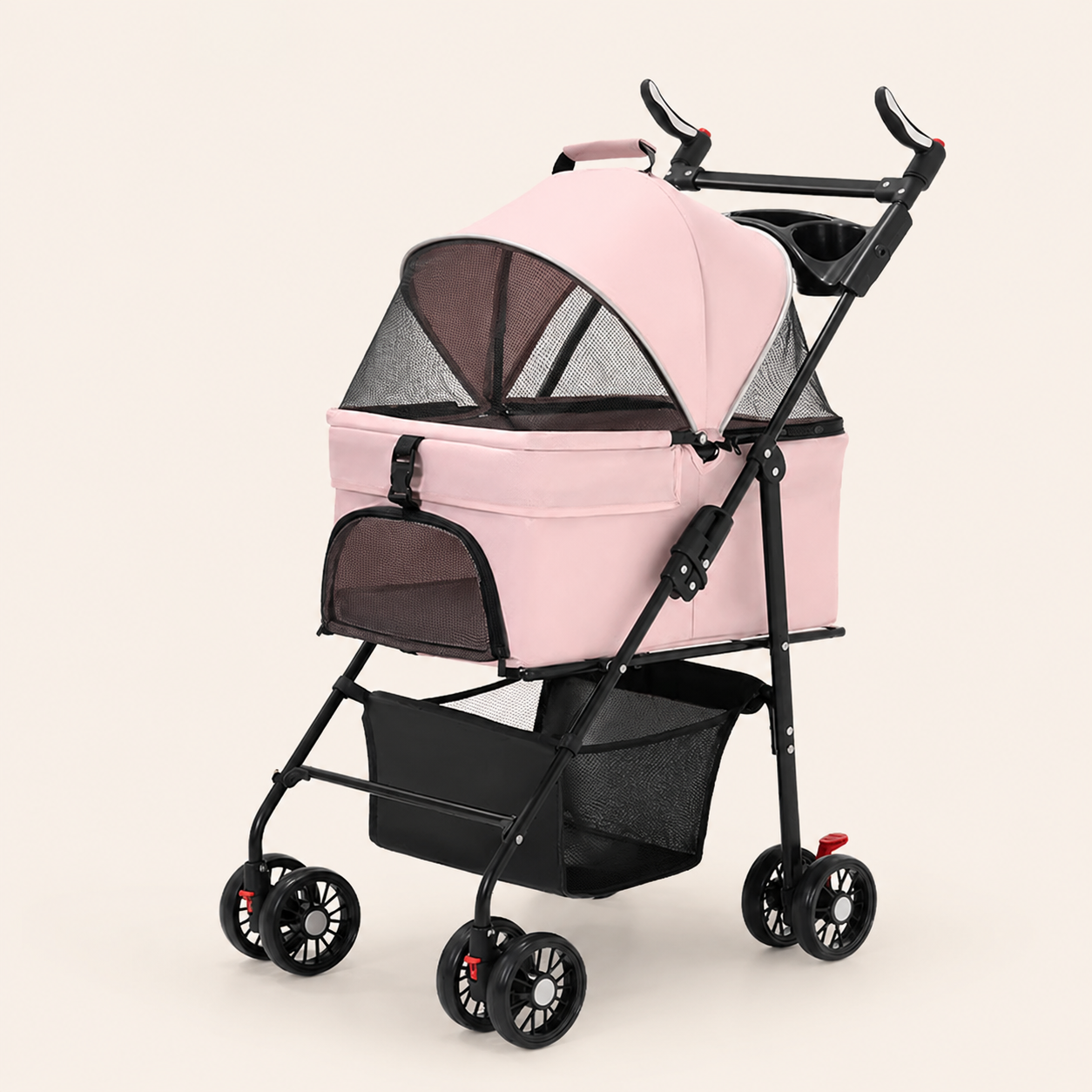 Foldable Pet Stroller—Suitable for Small Dogs and All Cats