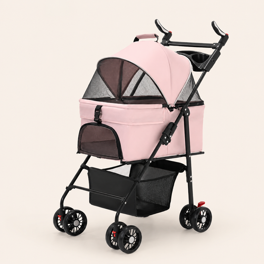 Foldable Pet Stroller—Suitable for Small Dogs and All Cats
